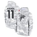 A.Falcons #11 Jalon Walker Player Arctic Camo Salute to Service Limited Hoodie BALCE Stitched Jerseys