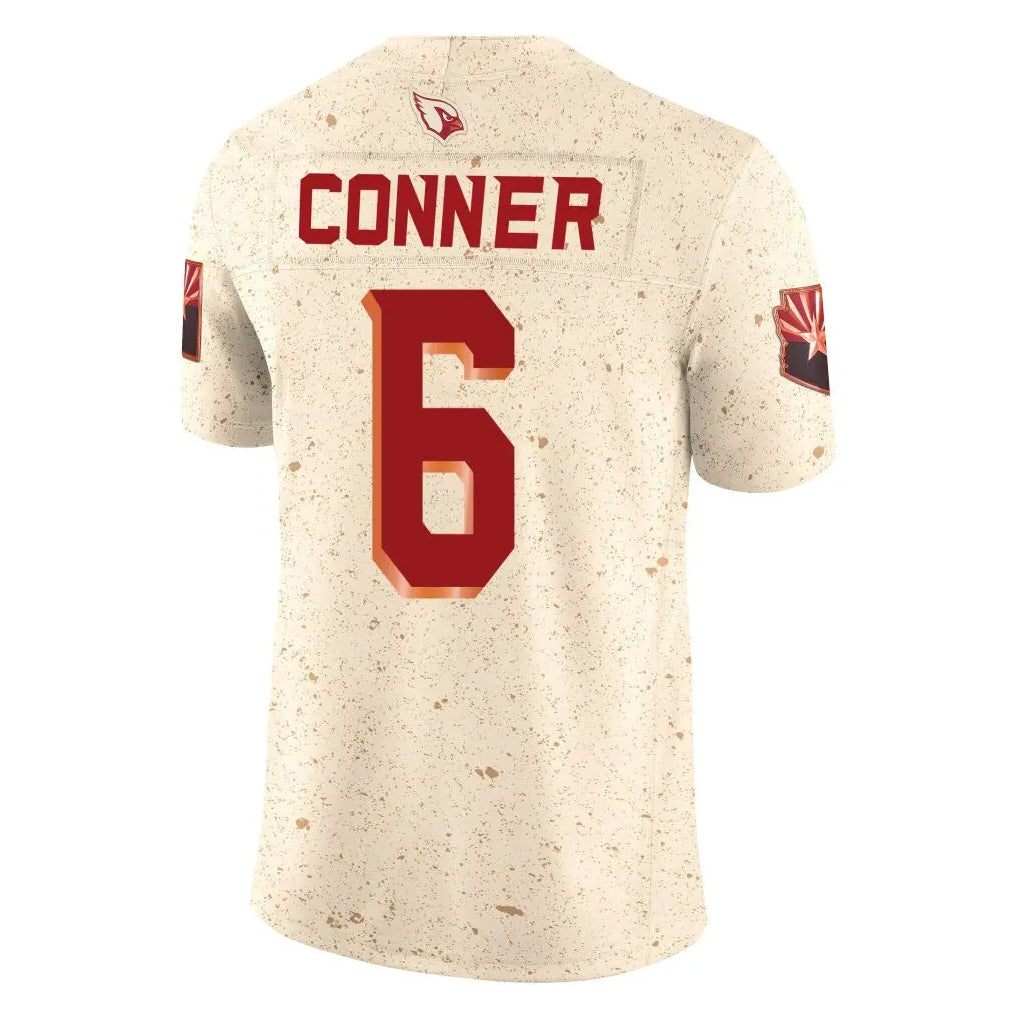 A.Cardinals #6 James Conner Player Cream Rivalries Collection Vapor Limited Home Game BALCE Stitched Jerseys