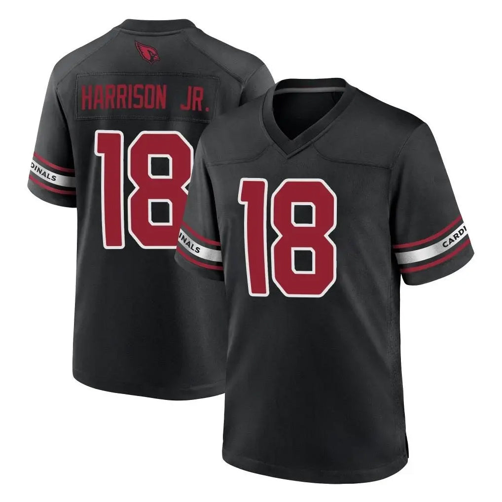 A.Cardinals #18 Marvin Harrison Jr. Player Black Alternate Game BALCE Stitched Jerseys