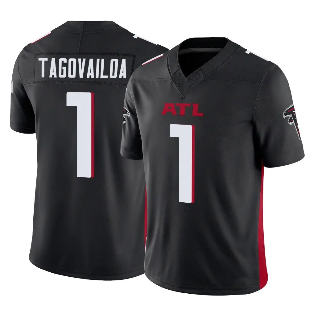 A.Falcons #1 Tua Tagovailoa Player Black Vapor F.U.S.E. Limited Home Game BALCE Stitched Jerseys