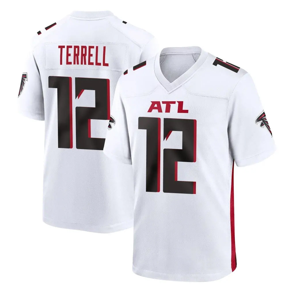 A.Falcons #12 Avieon Terrell Player White Home Game BALCE Stitched Jerseys