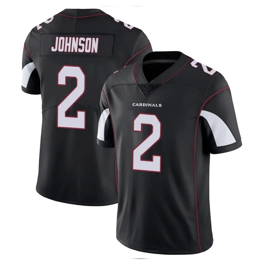 A.Cardinals #2 Will Johnson Player Black Vapor Limited Home Game BALCE Stitched Jerseys