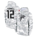 A.Falcons #12 Avieon Terrell Player Arctic Camo Salute to Service Limited Hoodie BALCE Stitched Jerseys