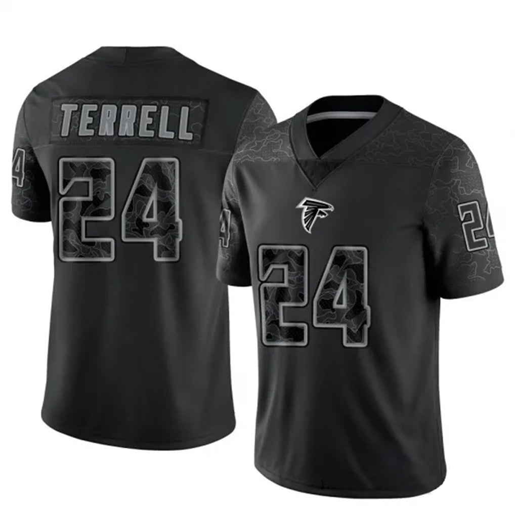 A.Falcons #24 A.J. Terrell Jr. Player Black RFLCTV Limited BALCE Stitched Jerseys