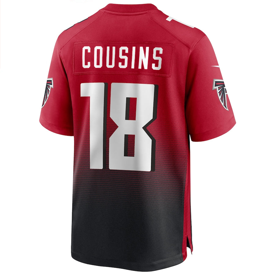 A.Falcons #18 Kirk Cousins Player Red Home Game BALCE Stitched Jerseys