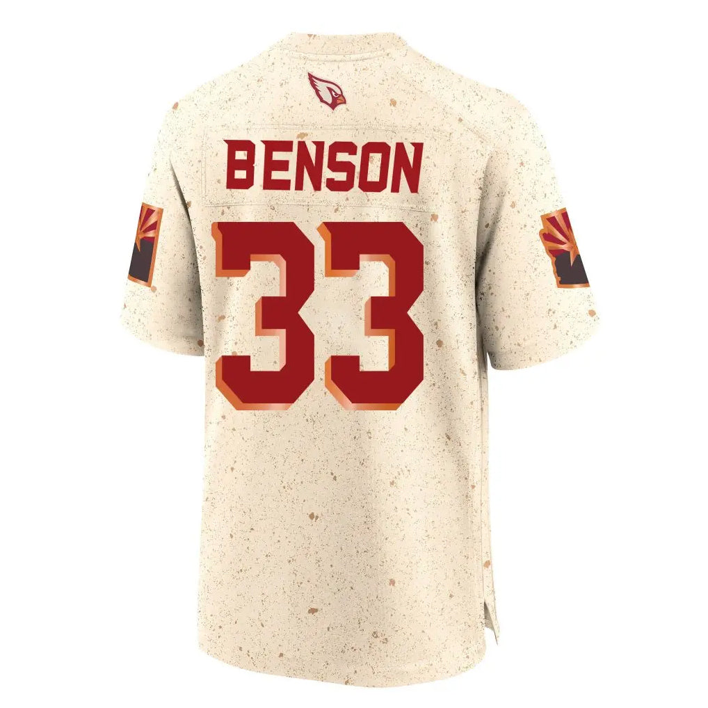 A.Cardinals #33 Trey Benson Player Cream Rivalries Collection Game BALCE Stitched Jerseys