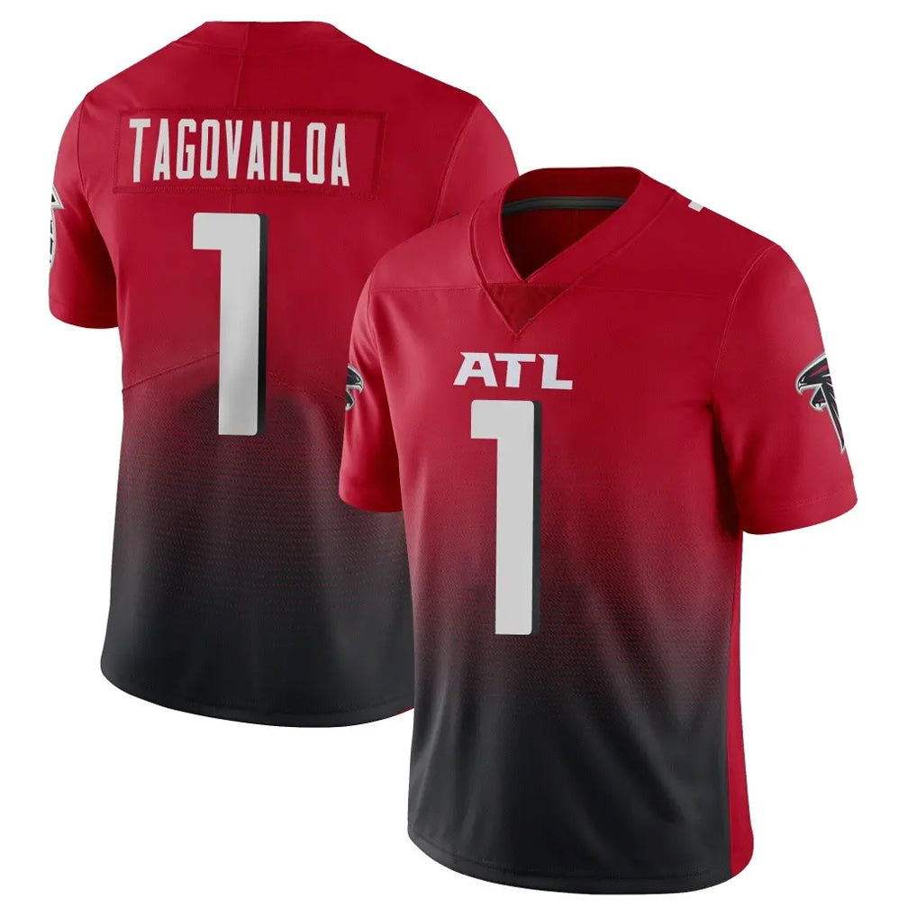 A.Falcons #1 Tua Tagovailoa Player Red Vapor Untouchable Limited Home Game BALCE Stitched Jerseys
