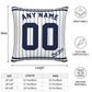 Custom New York Yankees Pillow Decorative Throw Pillow Case - Print Personalized Football Team Fans Name & Number Birthday Gift Football Pillows