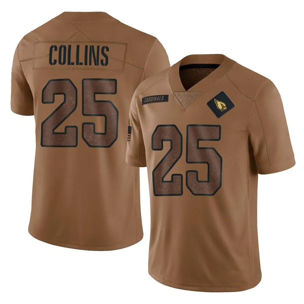 A.Cardinals #25 Zaven Collins Player Brown Limited Salute To Service Game BALCE Stitched Jerseys