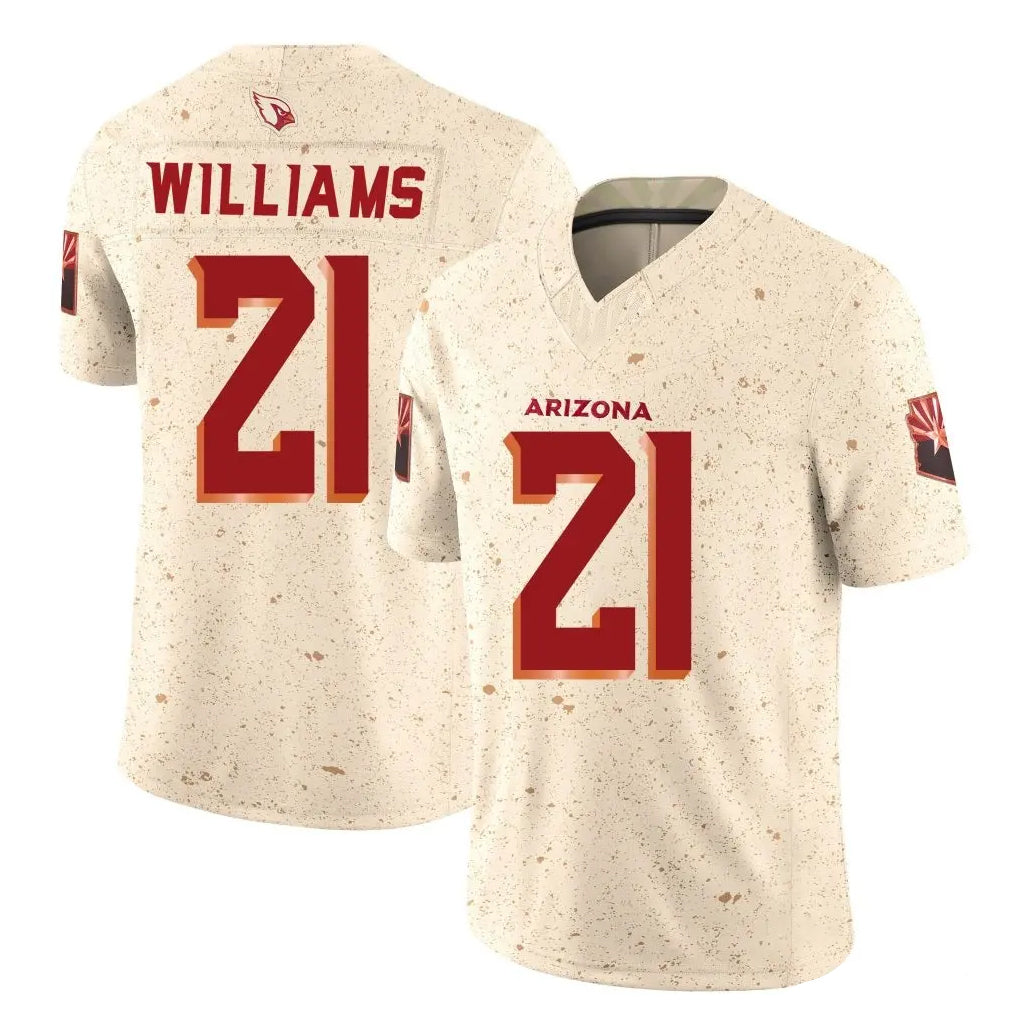 A.Cardinals #21 Garrett Williams Player Cream Rivalries Collection Vapor Limited Home Game BALCE Stitched Jerseys