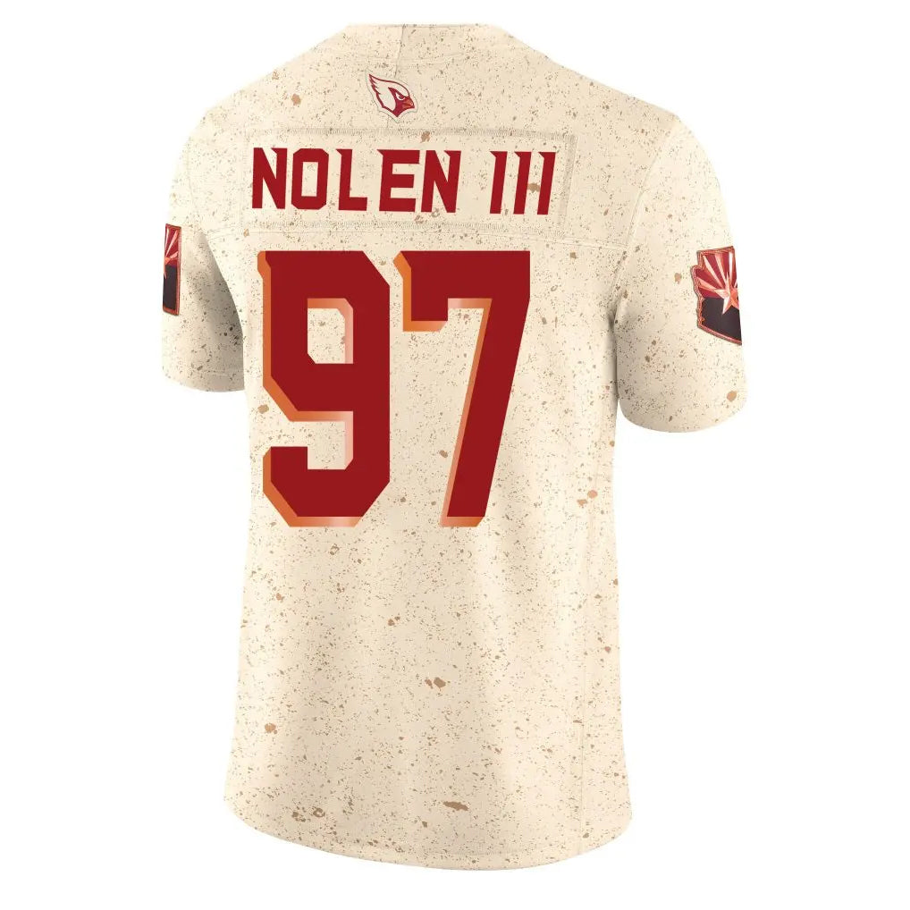A.Cardinals #97 Walter Nolen III Player Cream Rivalries Collection Vapor Limited Home Game BALCE Stitched Jerseys