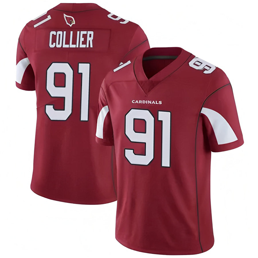 A.Cardinals #91 L.J. Collier Player Cardinal Vapor Untouchable Limited BALCE Stitched Jerseys