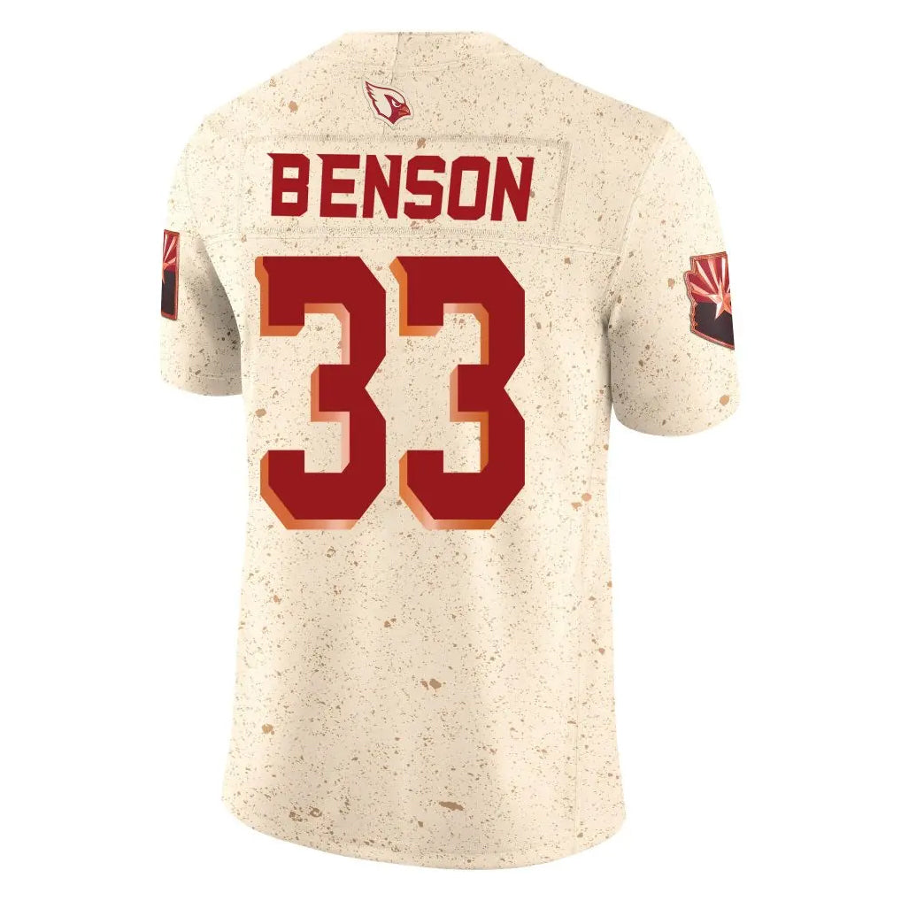 A.Cardinals #33 Trey Benson Player Cream Rivalries Collection Vapor Limited Home Game BALCE Stitched Jerseys
