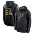 A.Falcons #24 A.J. Terrell Jr. Player Black Salute to Service Limited Black Hoodie BALCE Stitched Jerseys