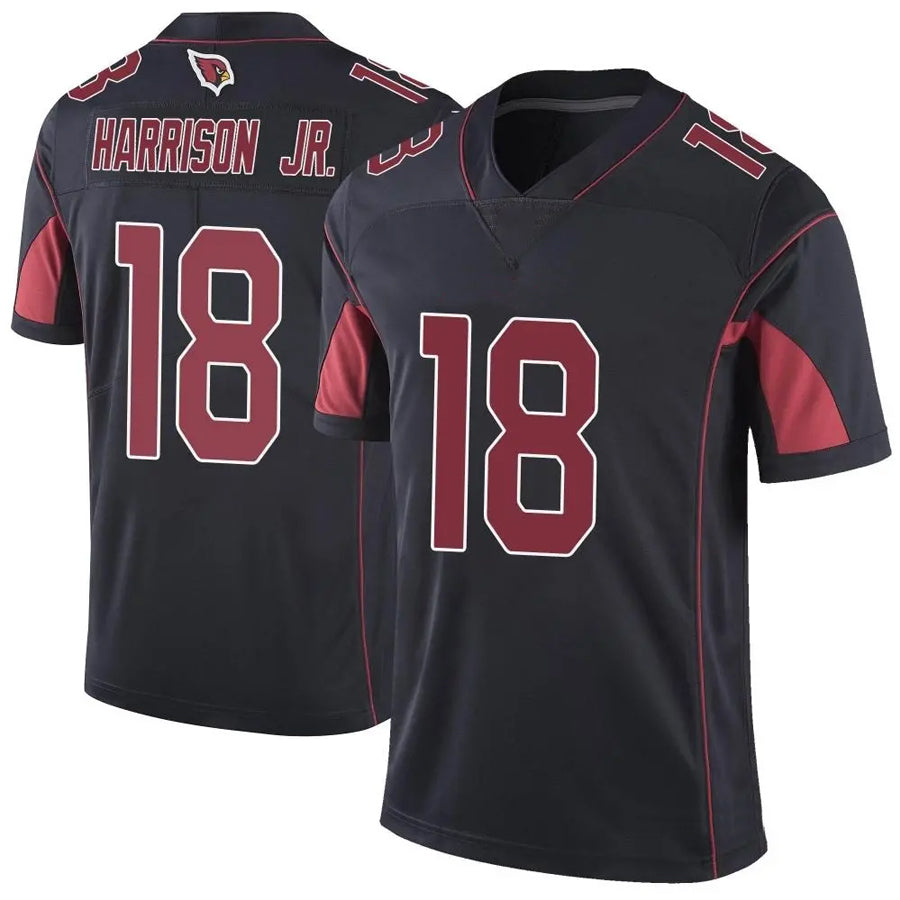 A.Cardinals #18 Marvin Harrison Jr. Player Black Vapor Limited Elite BALCE Stitched Jerseys