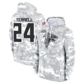 A.Falcons #24 A.J. Terrell Jr. Player Arctic Camo Salute to Service Limited Hoodie BALCE Stitched Jerseys