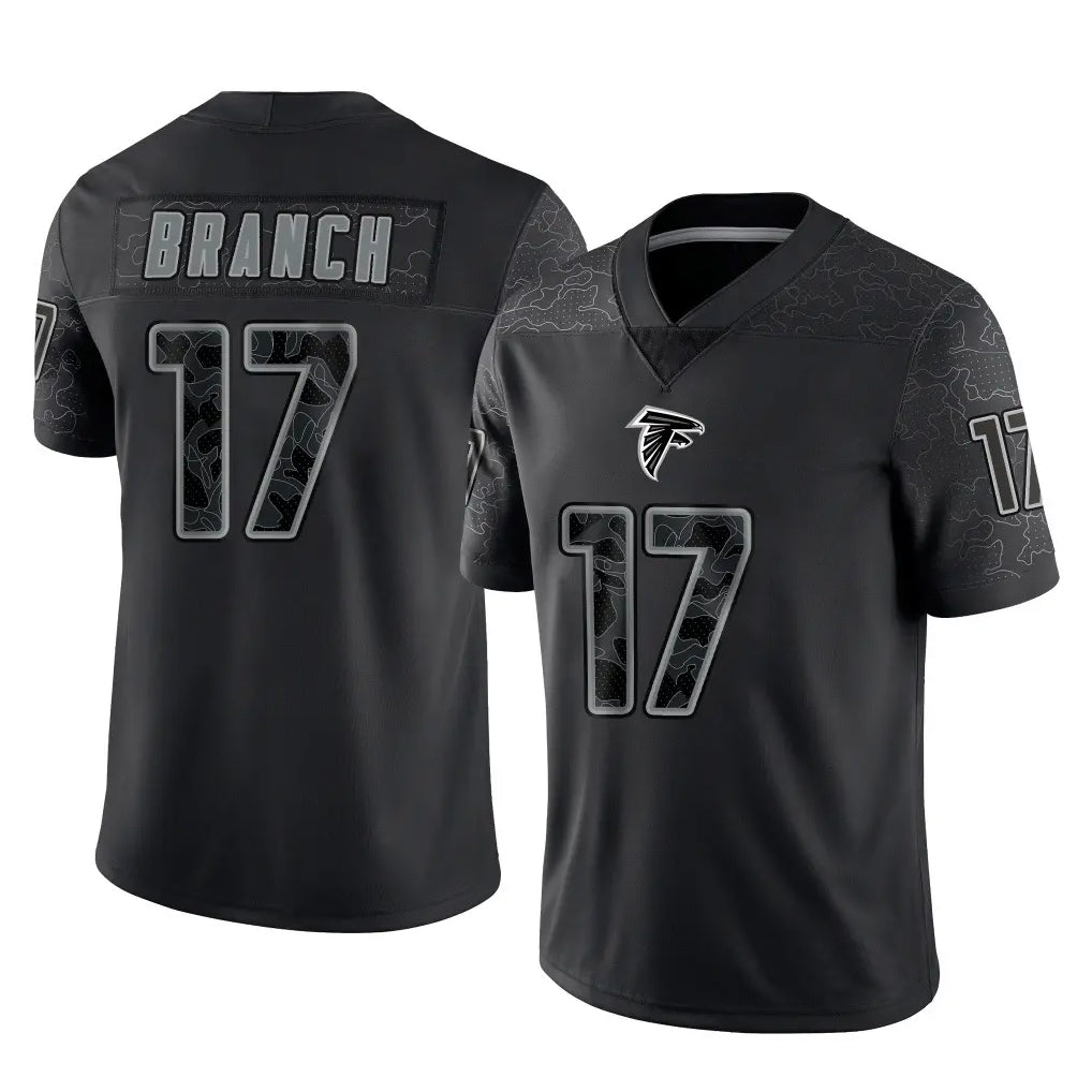 A.Falcons #17 Zachariah Branch Player Black RFLCTV Limited BALCE Stitched Jerseys