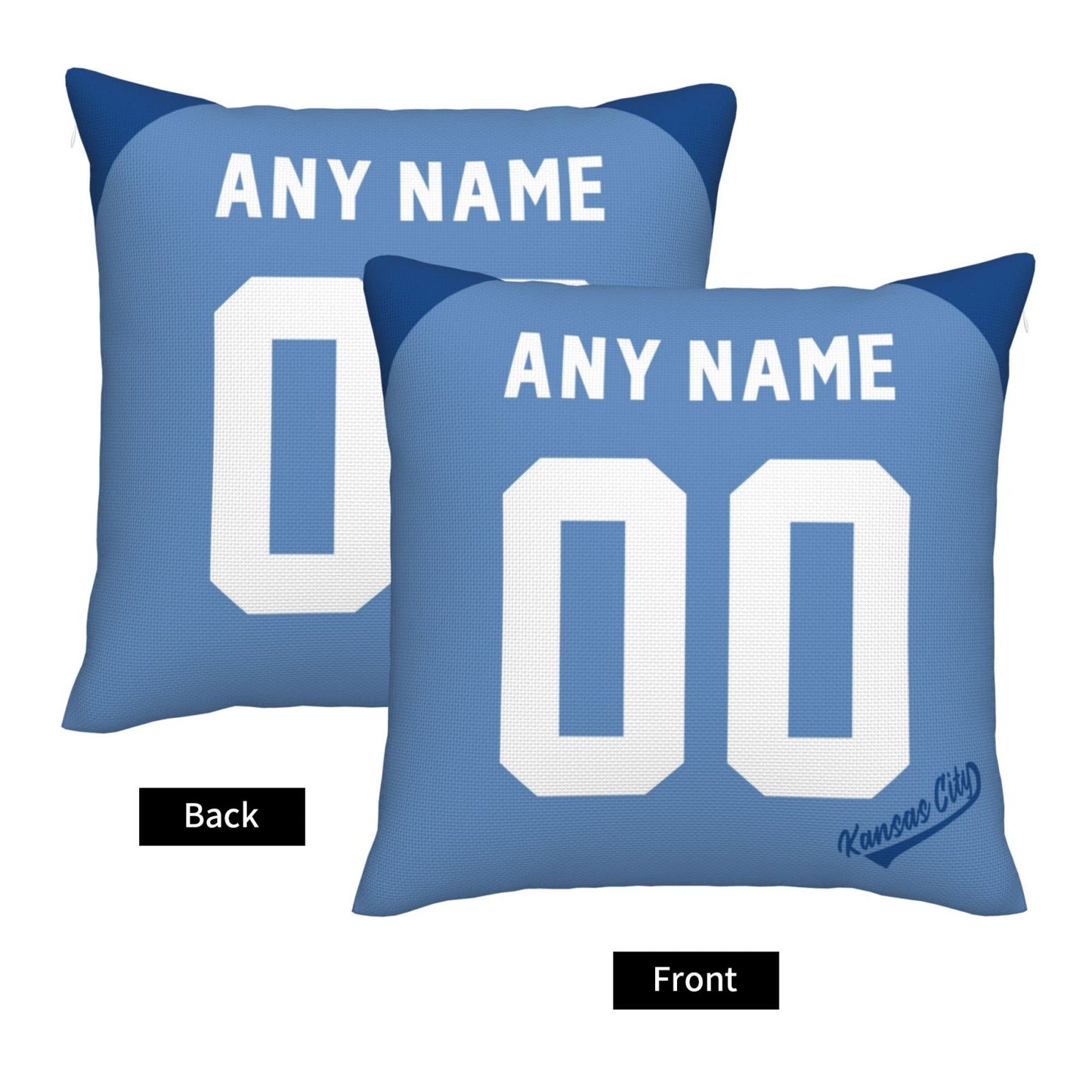 Custom Kansas City Royals Pillow Decorative Throw Pillow Case - Print Personalized Football Team Fans Name & Number Birthday Gift Football Pillows