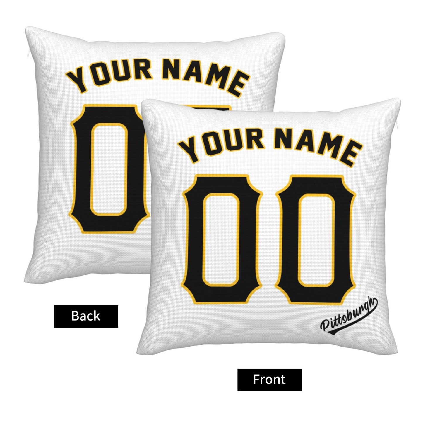 Custom Pittsburgh Pirates Pillow Decorative Throw Pillow Case - Print Personalized Football Team Fans Name & Number Birthday Gift Football Pillows