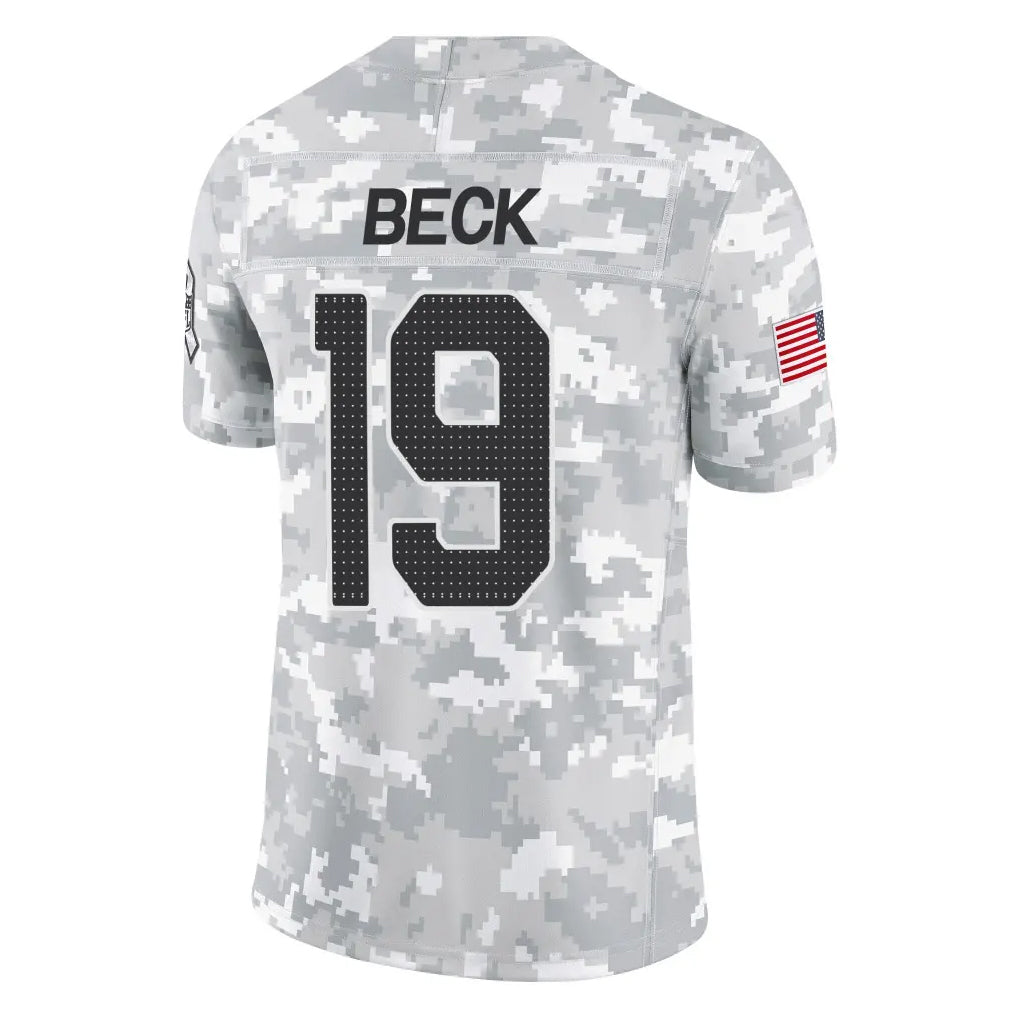 A.Cardinals #19 Carson Beck Player Camo Salute to Service Limited Home BALCE Stitched Jerseys