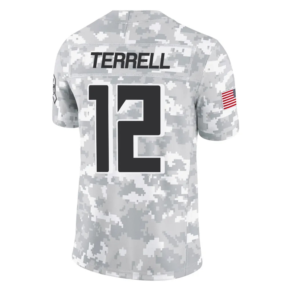 A.Falcons #12 Avieon Terrell Player Arctic Camo Salute to Service Limited BALCE Stitched Jerseys