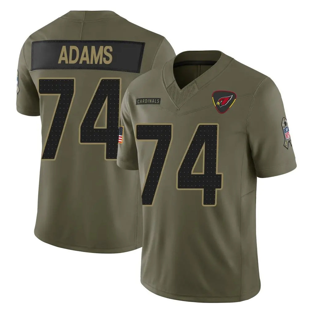 A.Cardinals #74 Isaiah Adams Player Olive Salute To Service Limited Home Game BALCE Stitched Jerseys