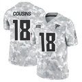 A.Falcons #18 Kirk Cousins Player Arctic Camo Salute to Service Limited BALCE Stitched Jerseys