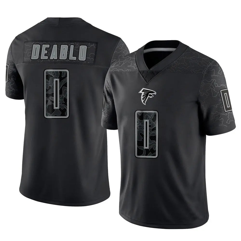 A.Falcons #0 Divine Deablo Player Black RFLCTV Limited Game BALCE Stitched Jerseys