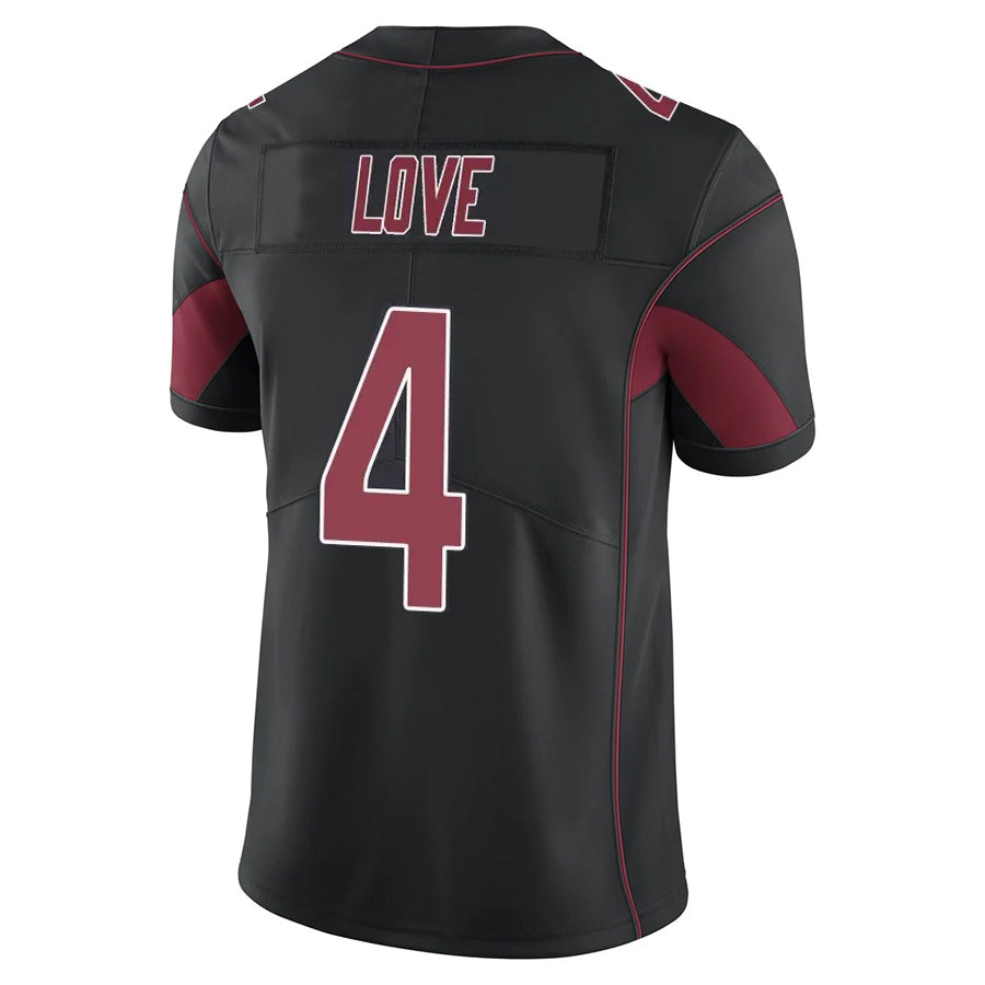 A.Cardinals #4 Jeremiyah Love Player Black Limited Elite Home Game BALCE Stitched Jerseys