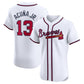 Atlanta Braves #13 Ronald Acuña Jr. Home Elite Jersey - White Baseball Jerseys