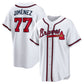 Atlanta Braves #77 Joe Jiménez Home Replica Player Jersey - White Baseball Jerseys