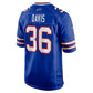 B.Bills #36 Caden Davis Royal Team Game Football Stitched American Jerseys