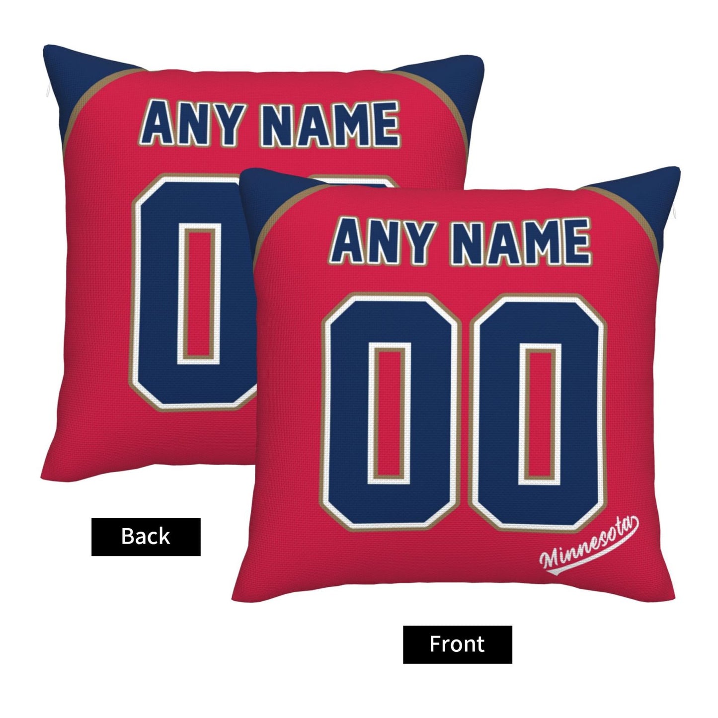 Custom Minnesota Twins Pillow Decorative Throw Pillow Case - Print Personalized Football Team Fans Name & Number Birthday Gift Football Pillows