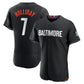 Baltimore Orioles #7 Jackson Holliday City Connect Authentic Player Jersey - Black Stitched Baseball Jersey