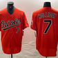 Baltimore Orioles #7 Jackson Holliday Number Orange Limited Cool Base Stitched Baseball Jersey
