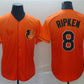 Baltimore Orioles #8 Cal Ripken Jr. Orange Fade Stitched Baseball Jersey