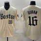 Boston Red Sox #16 Jarren Duran Cream Gothic Vapor Limited Stitched Baseball Jersey