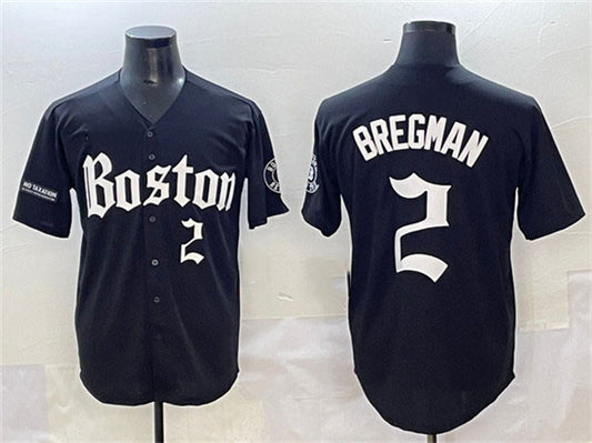 Boston Red Sox #2 Alex Bregman Black Gothic Vapor Limited Stitched Baseball Jersey