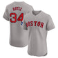 Boston Red Sox #34 David Ortiz Road Elite Sponsor Patch Player Jersey - Gray Stitched Baseball Jersey