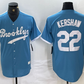 Brooklyn Dodgers #22 Clayton Kershaw Light Blue Cooperstown Collection Cool Base Baseball Jersey