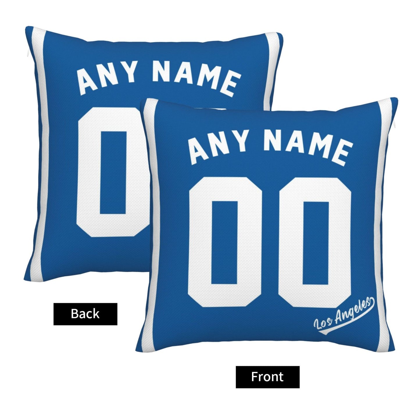 Custom Los Angeles Dodgers Pillow Decorative Throw Pillow Case - Print Personalized Football Team Fans Name & Number Birthday Gift Football Pillows