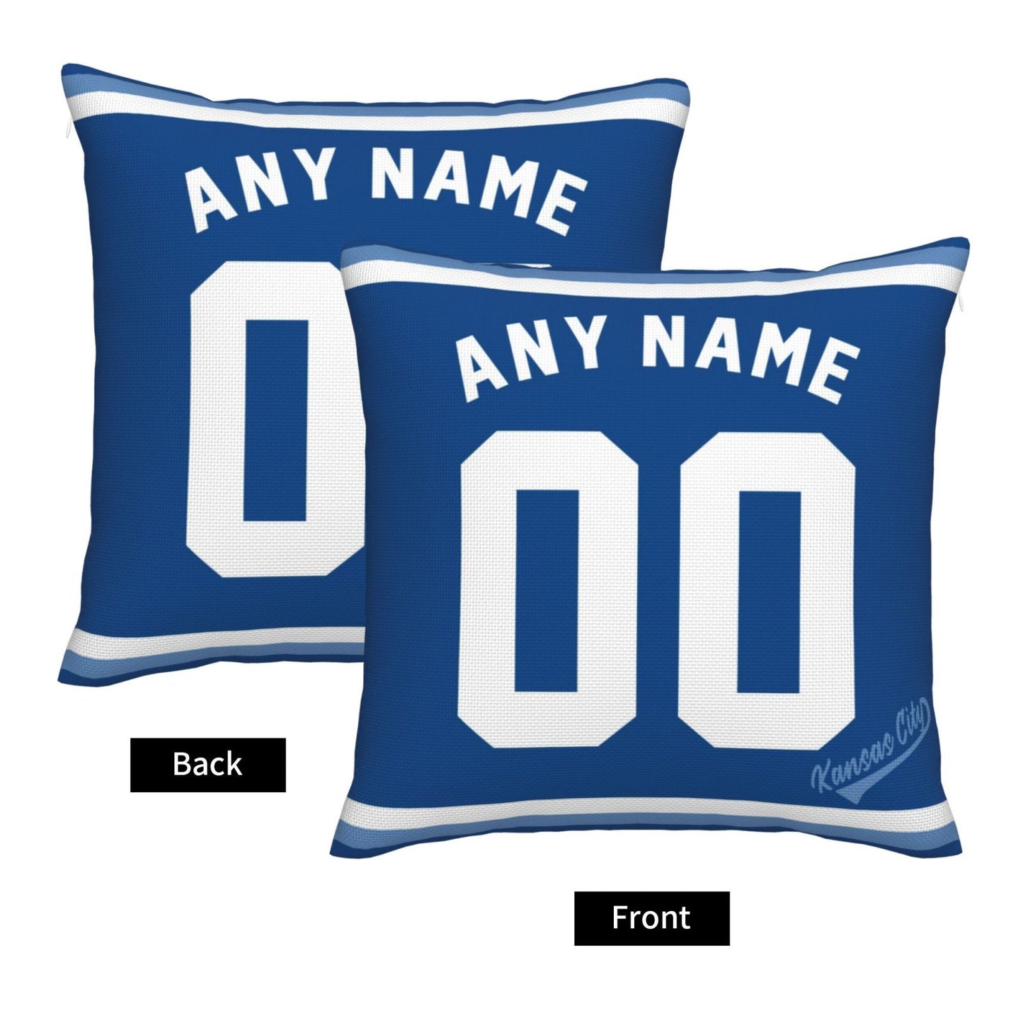 Custom Kansas City Royals Pillow Decorative Throw Pillow Case - Print Personalized Football Team Fans Name & Number Birthday Gift Football Pillows