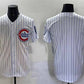 Chicago Cubs Blank White Pinstripe 2nd Alternate Limited Stitched Baseball Jersey