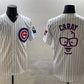 Chicago Cubs White Harry Caray 'Holy Cow' Patch Limited Stitched Baseball Jersey