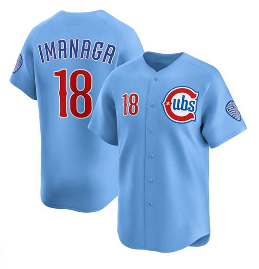 Chicago Cubs #18 Shōta Imanaga Blue 2024-25 2nd Alternate Limited Stitched Baseball Jersey