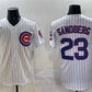 Chicago Cubs #23 Ryne Sandberg White Pinstripe 'Ryne Sandberg Tribute' Vapor Limited V2 Stitched Baseball Jersey