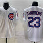 Chicago Cubs #23 Ryne Sandberg White Pinstripe 'Ryne Sandberg Tribute' Vapor Limited V3 Stitched Baseball Jersey