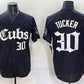 Chicago Cubs #30 Kyle Tucker Black 'Gothic North Side Edition' Vapor Premier Limited Stitched Baseball Jersey
