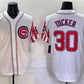 Chicago Cubs #30 Kyle Tucker White 2025 Independence Day Vapor Premier Limited Stitched Baseball Jersey