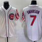 Chicago Cubs #7 Dansby Swanson White 2025 Independence Day Vapor Premier Limited Stitched Baseball Jersey
